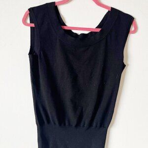 NWT Banana Republic Women Silk/Cotton Blend Scoop Neck Sweater Vest Top Medium